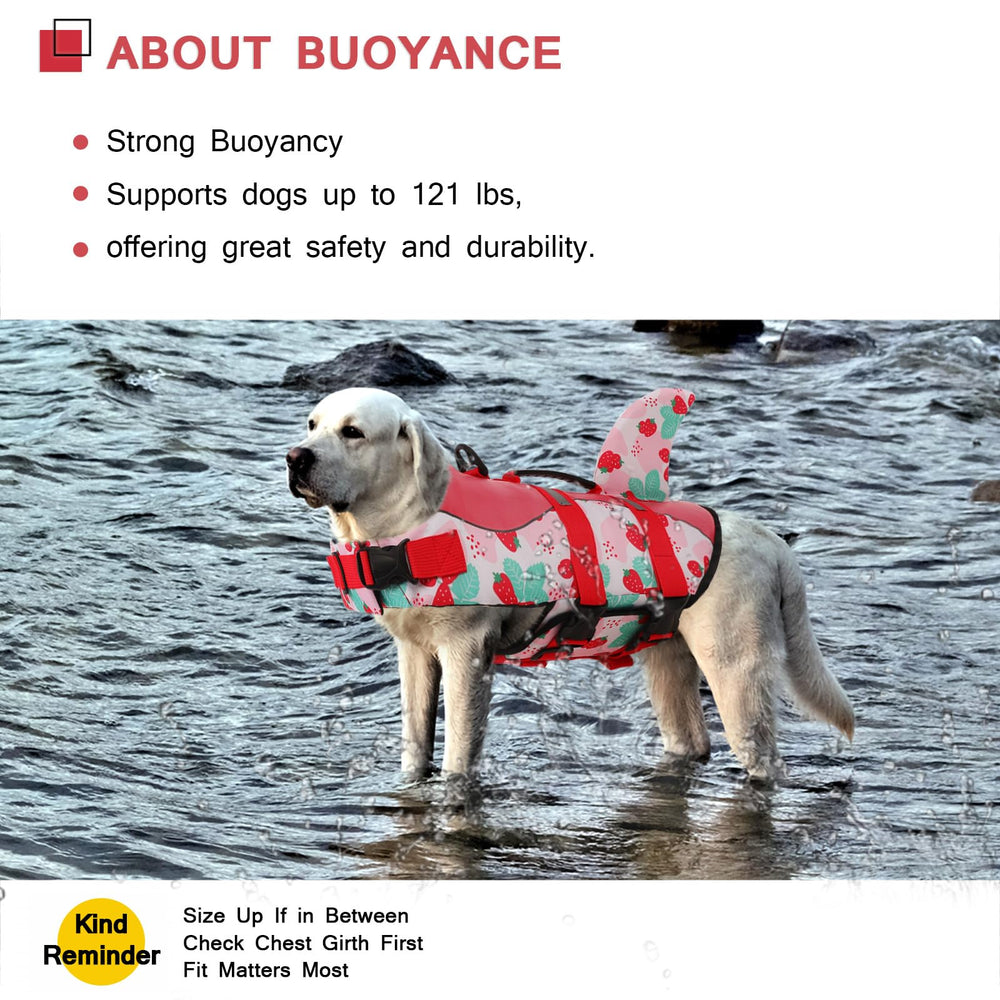 ASENKU chaleco salvavidas para perros, diseño tiburón para estilo.