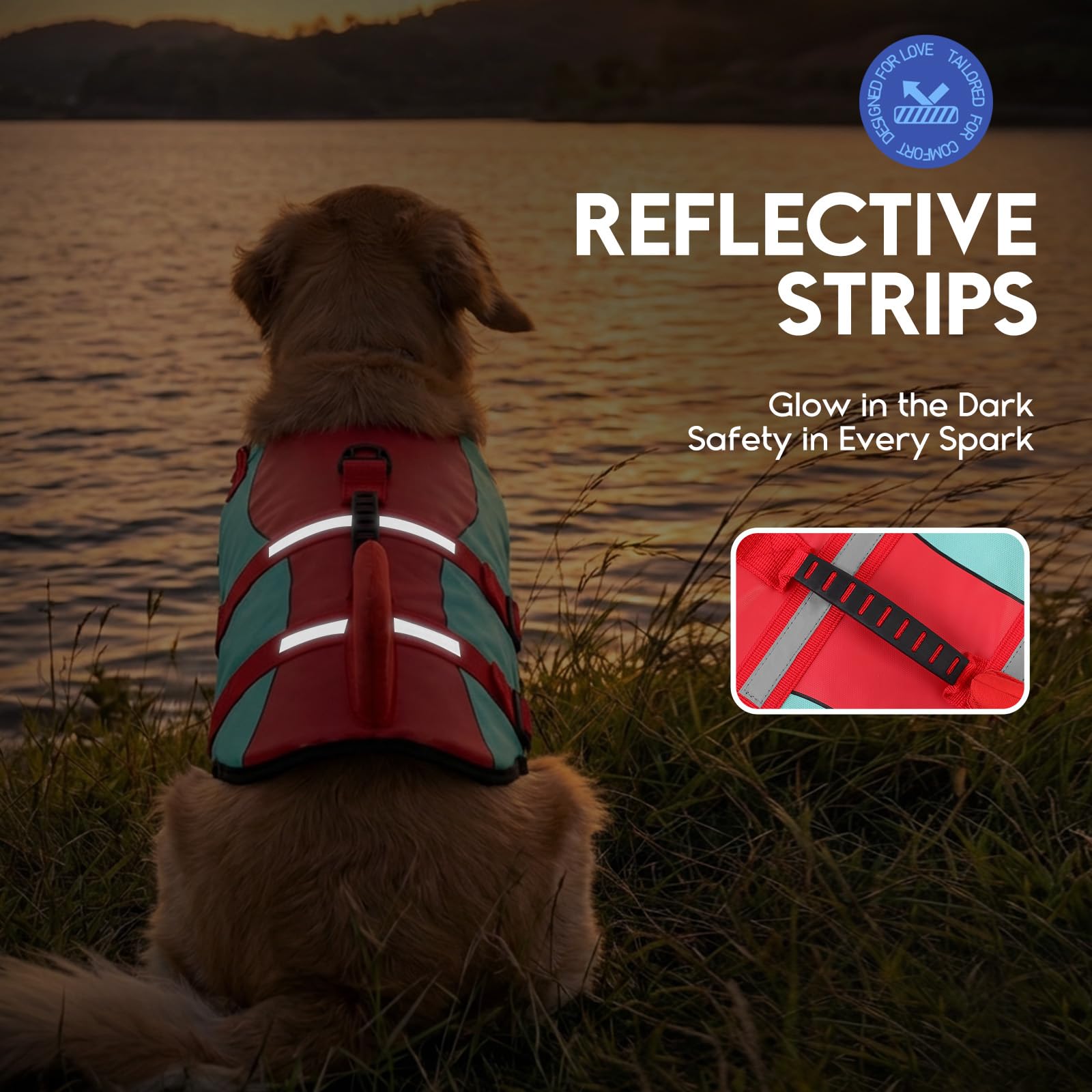 ASENKU chaleco salvavidas para perros, uso impermeable, perfecto como abrigo ligero.