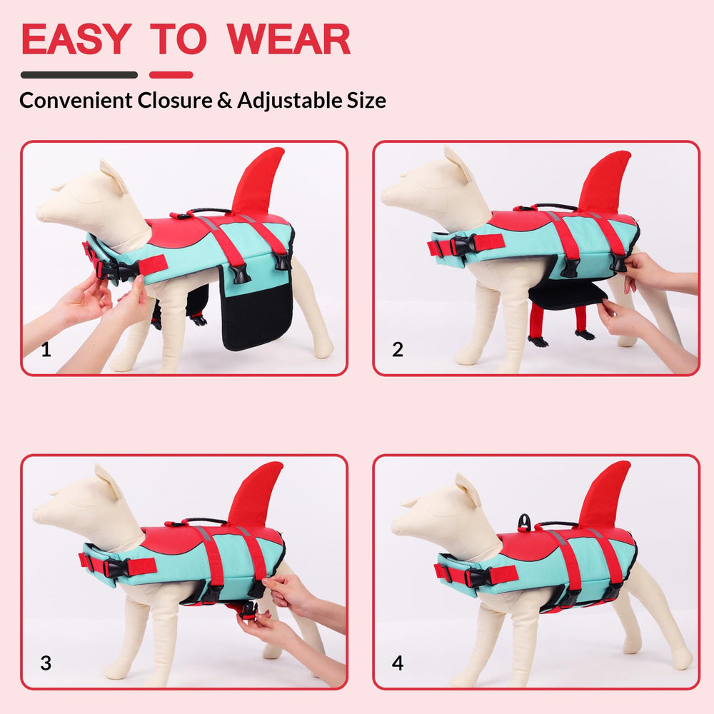 ASENKU chaleco salvavidas para perros, vista lateral.