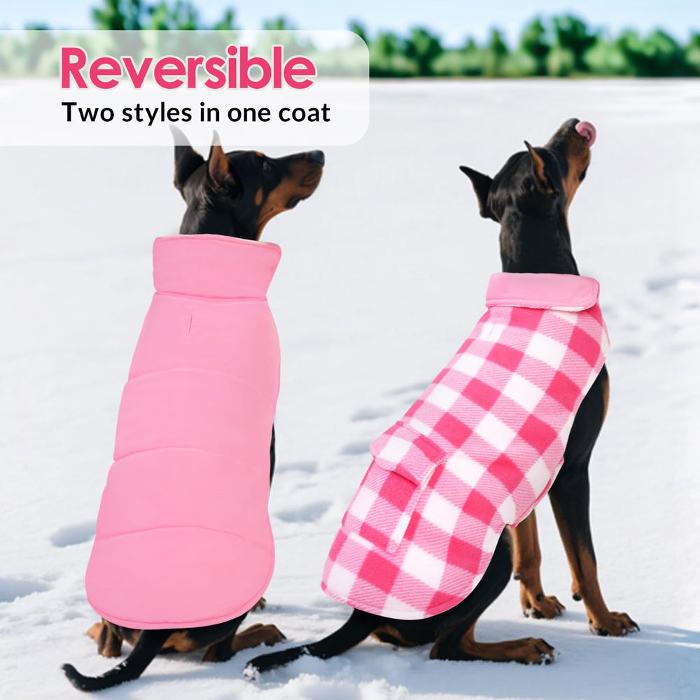 ASENKU chaqueta perro ajuste de velcro cuello y vientre para un ajuste cómodo.