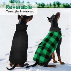 ASENKU chaqueta dos caras, lado plaid acolchado para salidas.