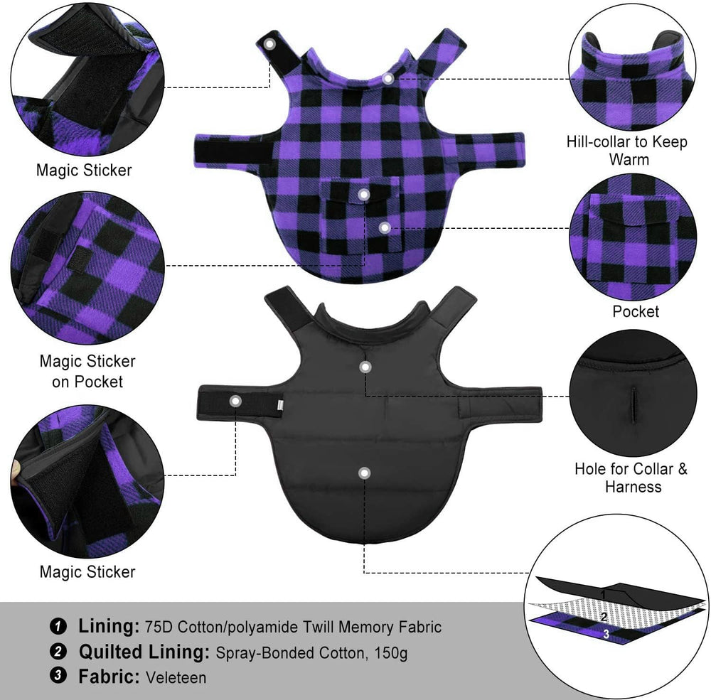 ASENKU chaqueta impermeable para perro protege contra lluvia y viento