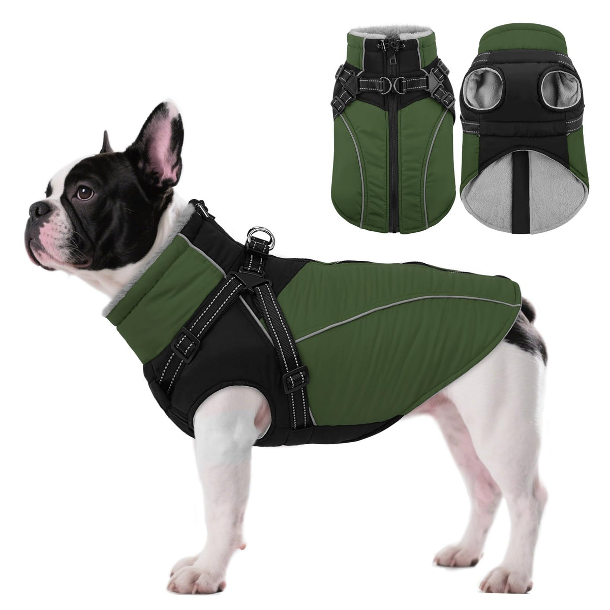 ASENKU chaqueta para perro reflectante con cierre trasero, facilidad de uso