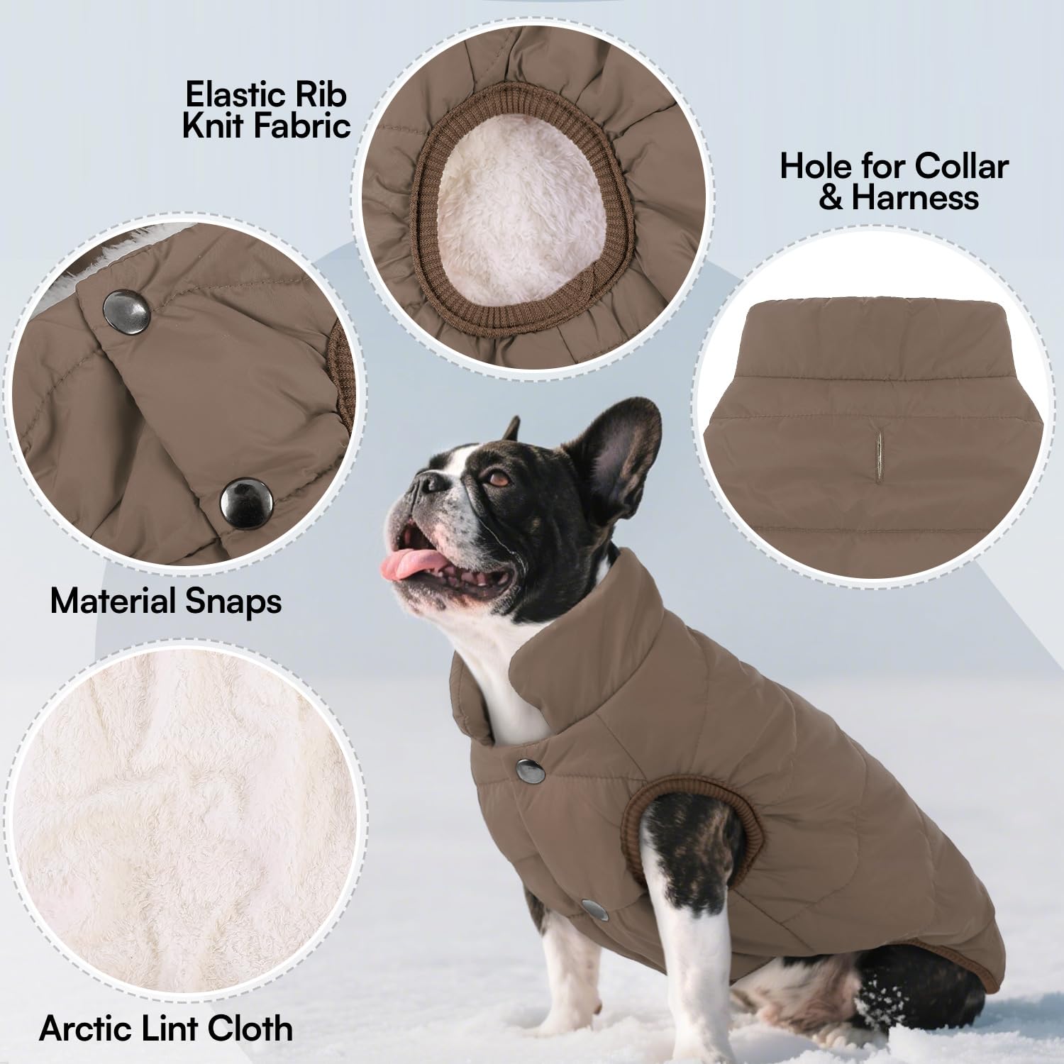 ASENKU abrigo para perro, resistente al viento para salidas al aire libre.