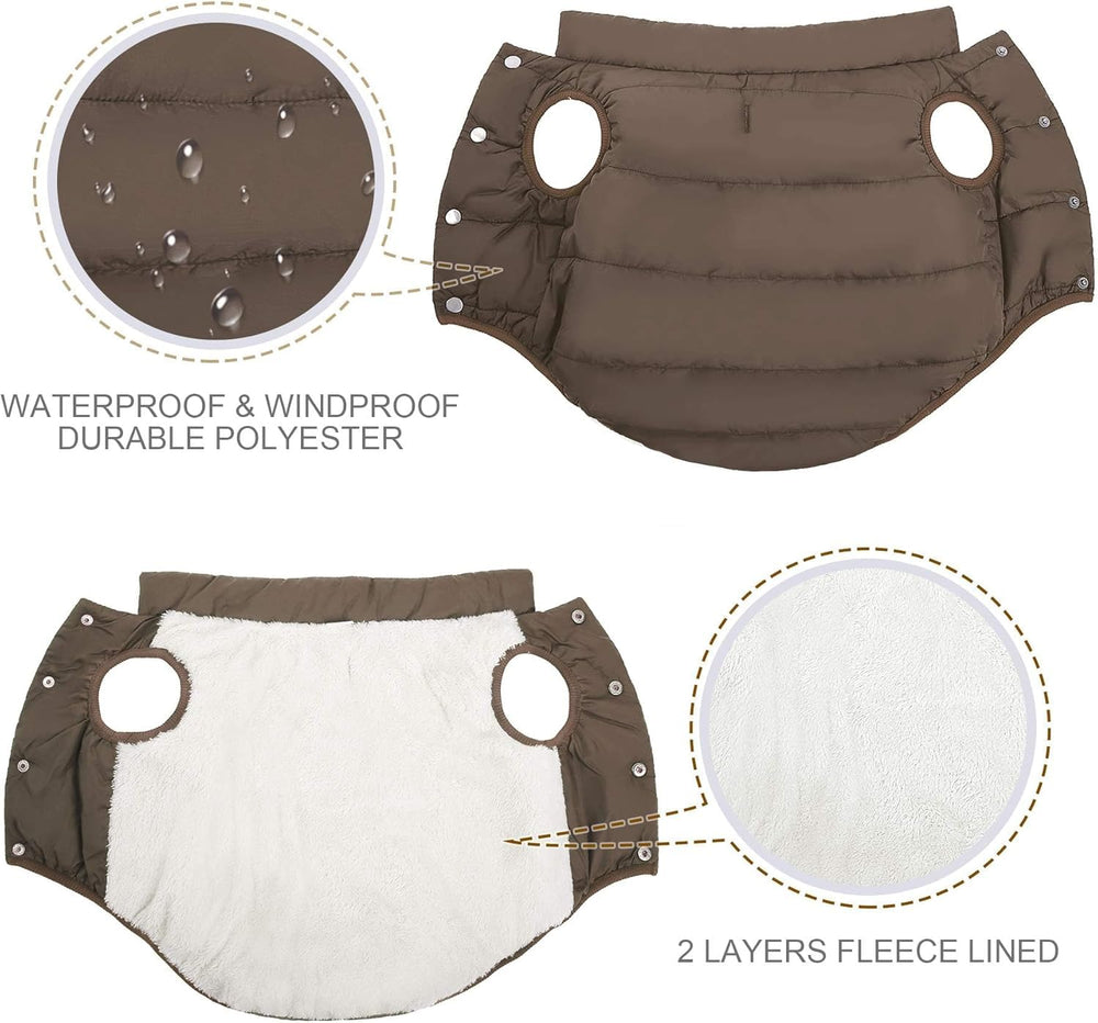 ASENKU abrigo con cuello alto para protección adicional.