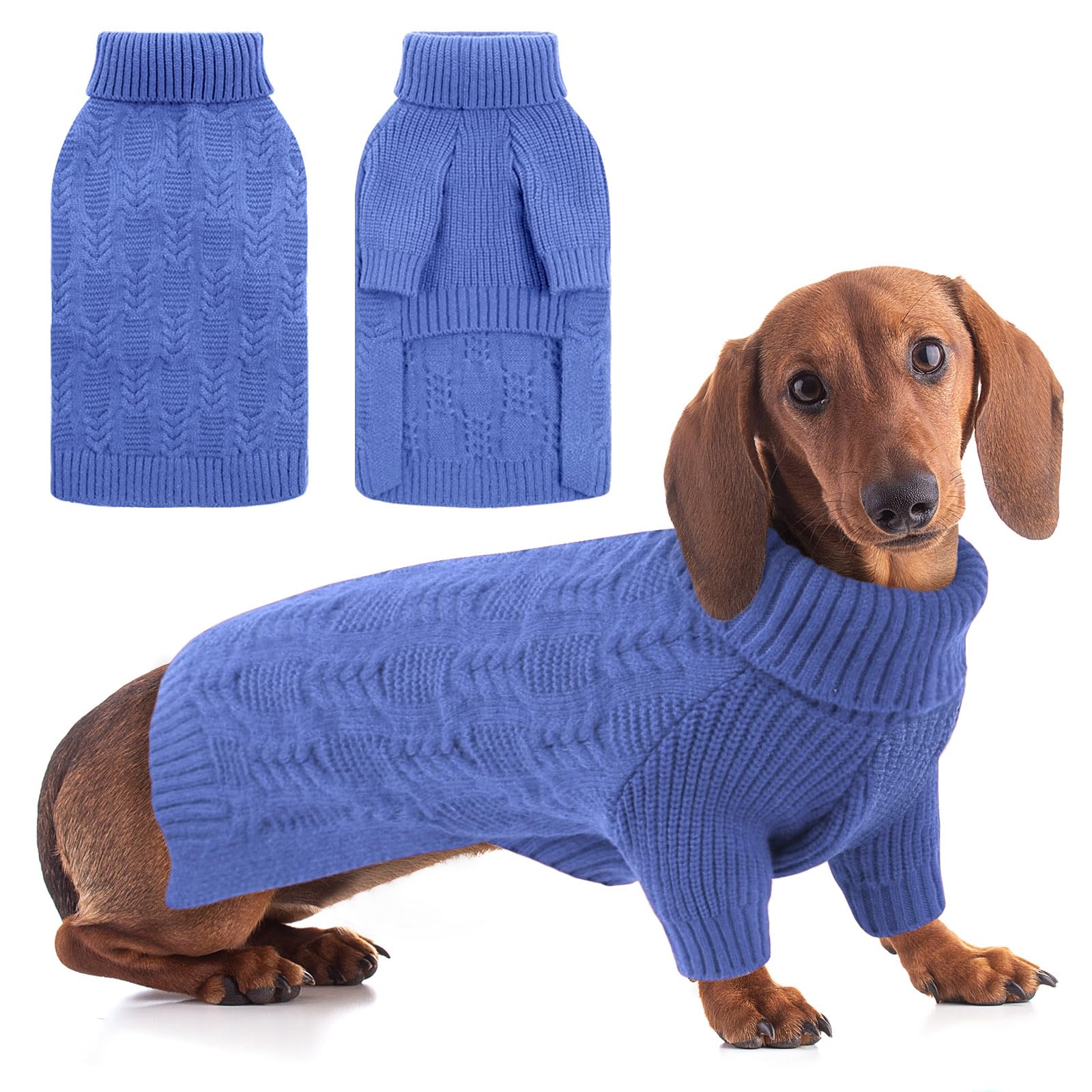 ASENKU sudadera para perros con cuello alto, ideal para paseos fríos.