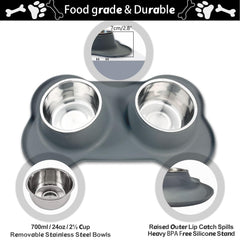 Dos tazones AsFrost para comida y agua, ideal para mascotas pequeñas