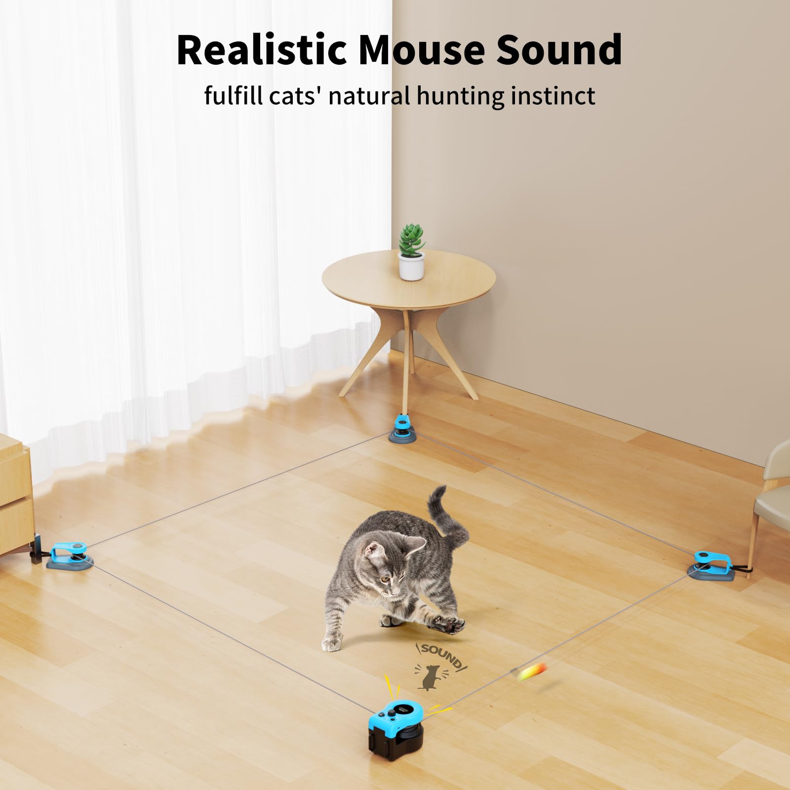 AsFrost sonido de ratón para activar instinto de caza de tu gato