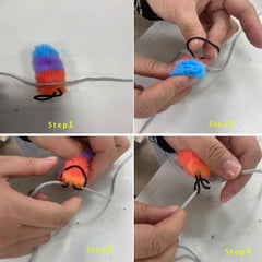 AsFrost 10 peluches para atar a la cuerda, intensifican la caza y la diversión