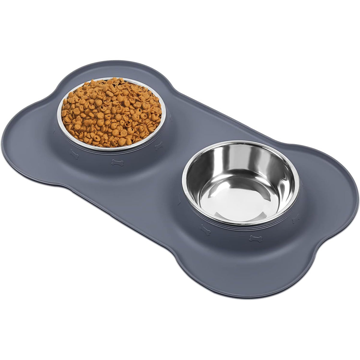 AsFrost tazones para perro acero inoxidable tamaño pequeño, ideales para porciones controladas
