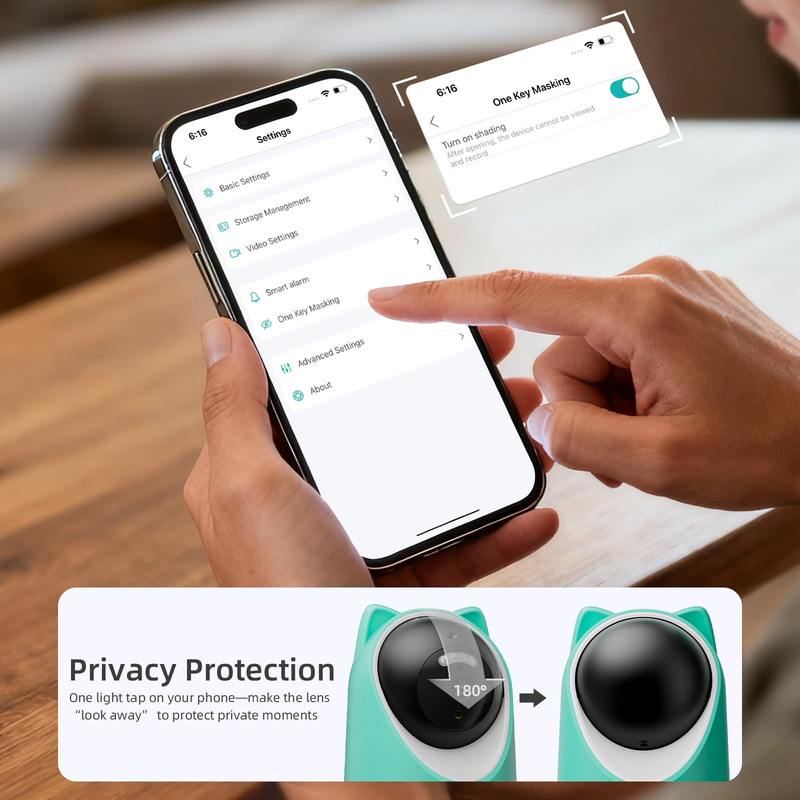 ASFSKY Cámara Mascotas 2K con privacidad de un toque para momentos tranquilos