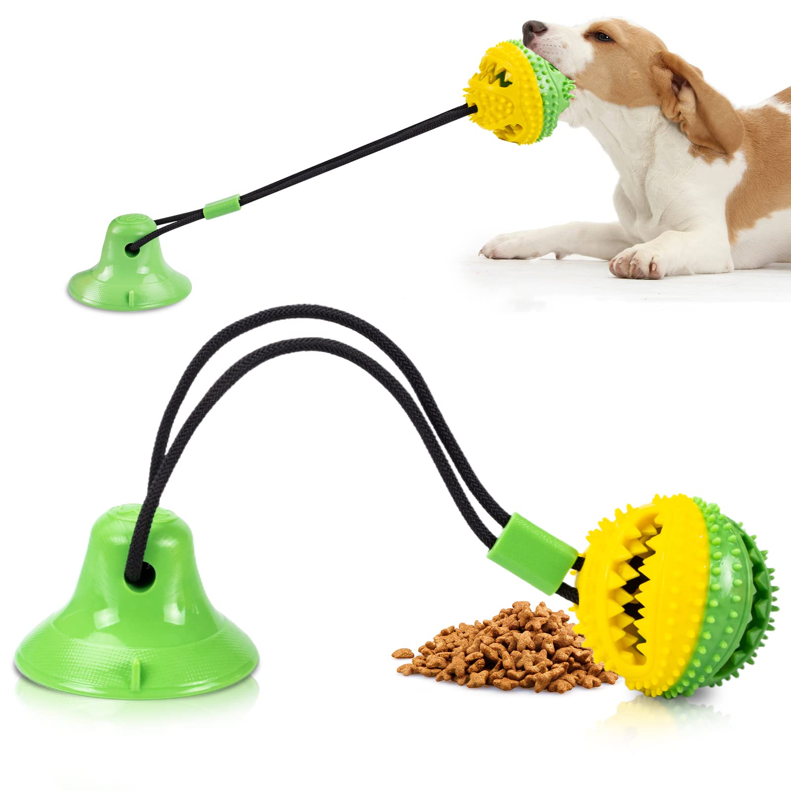 Askhald juguete masticable para perros agresivos, distracción y entretenimiento con verde llamativo