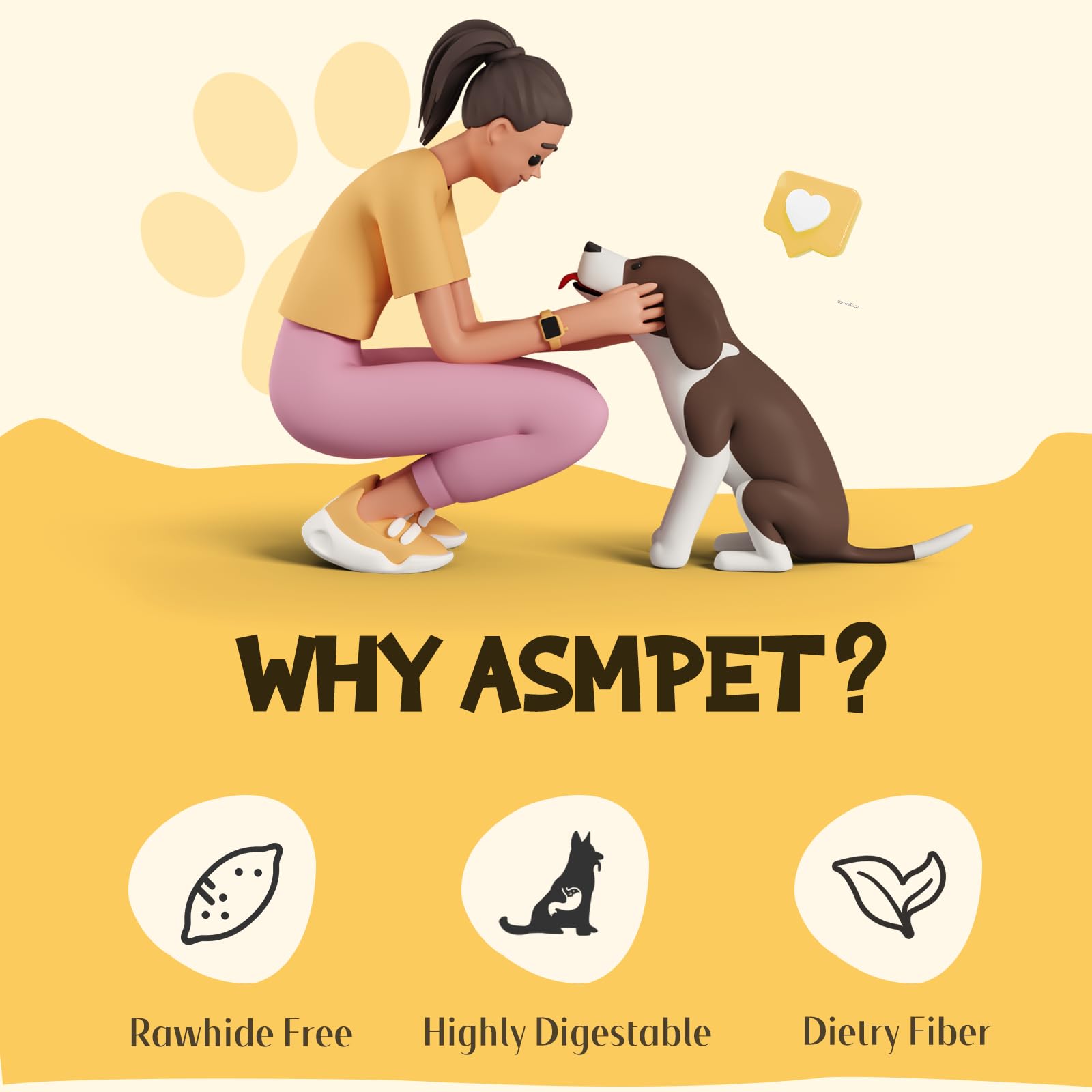ASMPET Apto para alergias: batatas hipoalergénicas para perros sensibles.