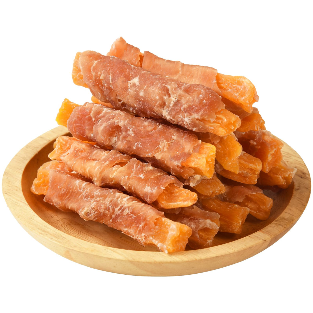 ASMPET Tiras de pollo envueltas en patata dulce para entrenamiento y recompensa.