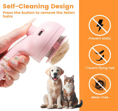 ASNCIZBR Cepillo vapor USB recargable con batería duradera para grooming.