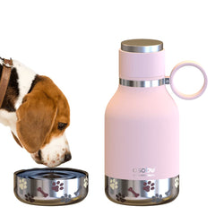 Asobu Buddy Bottle rosado 38oz mantiene el agua fría durante caminatas