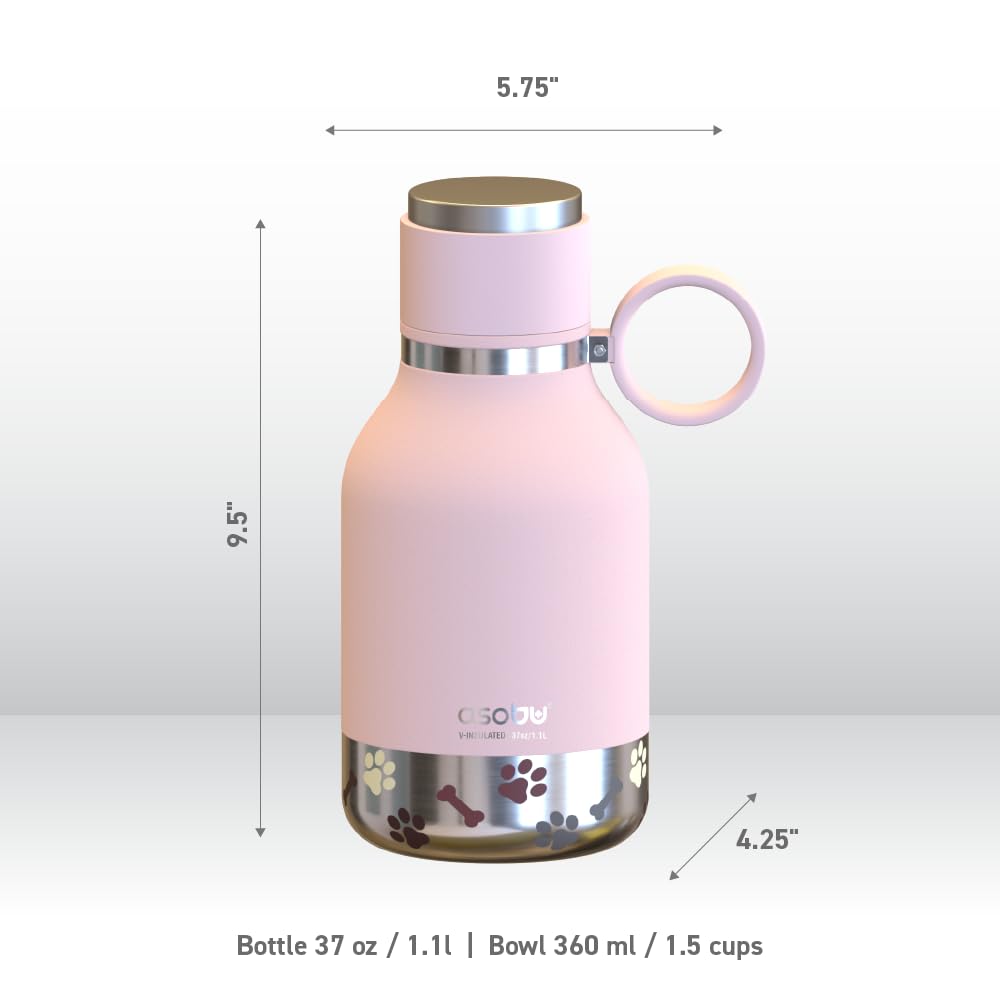 Asobu Buddy Bottle rosado tapa segura y limpieza fácil para recargas rápidas