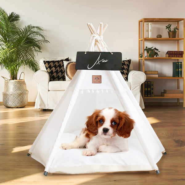 Asou Tipi para Mascotas: estructura de madera firme aporta estabilidad.