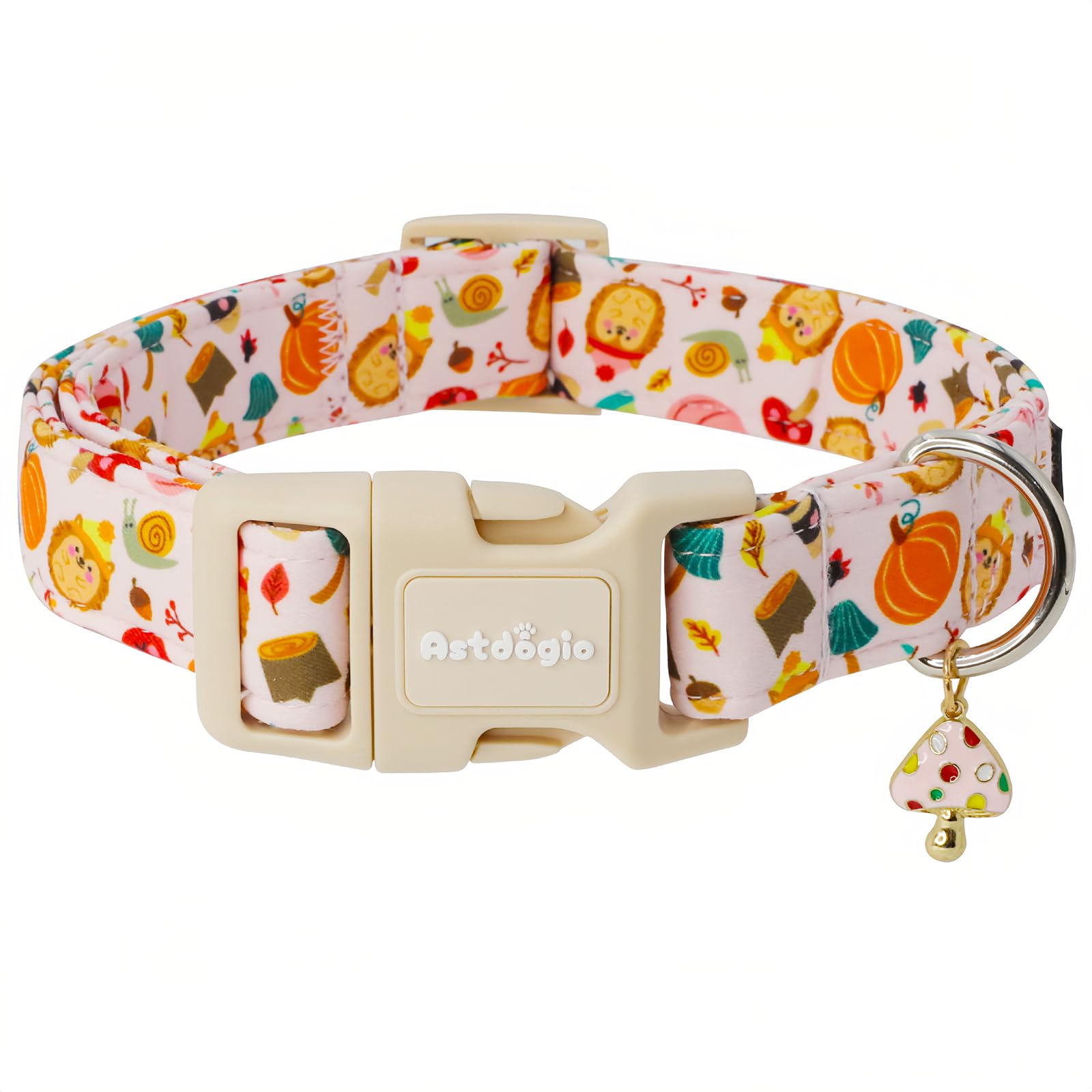 Collar Astdogio Halloween con murciélagos y calabazas, ideal para paseos nocturnos