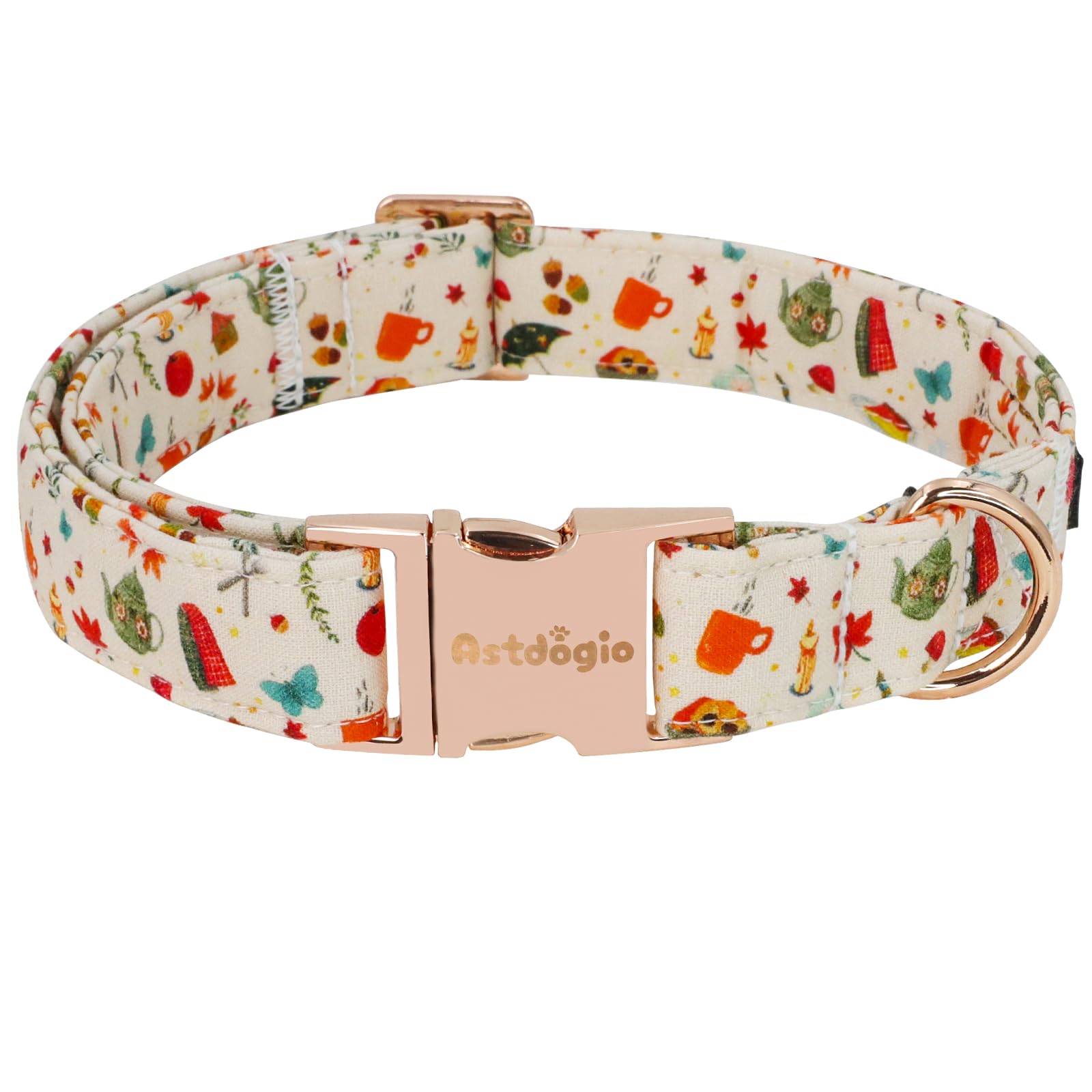 Astdogio collar perro otoño fiesta de té: estilo acogedor para paseos otoñales