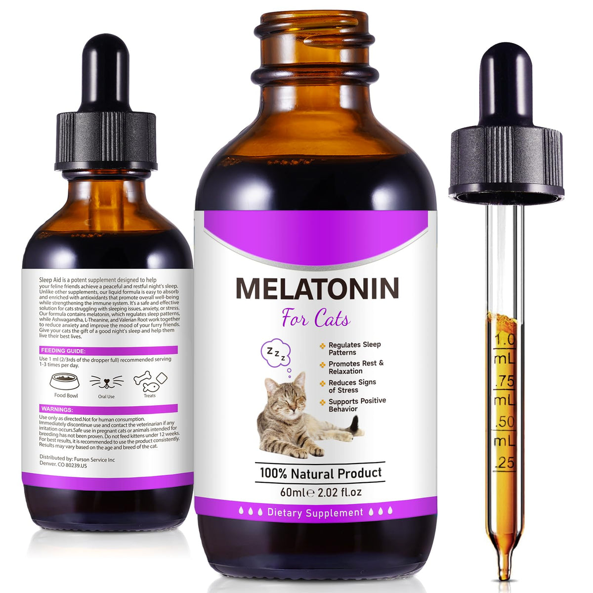 Asusxcli Melatonina para Gatos: dulces calmantes para calmar y dormir mejor.