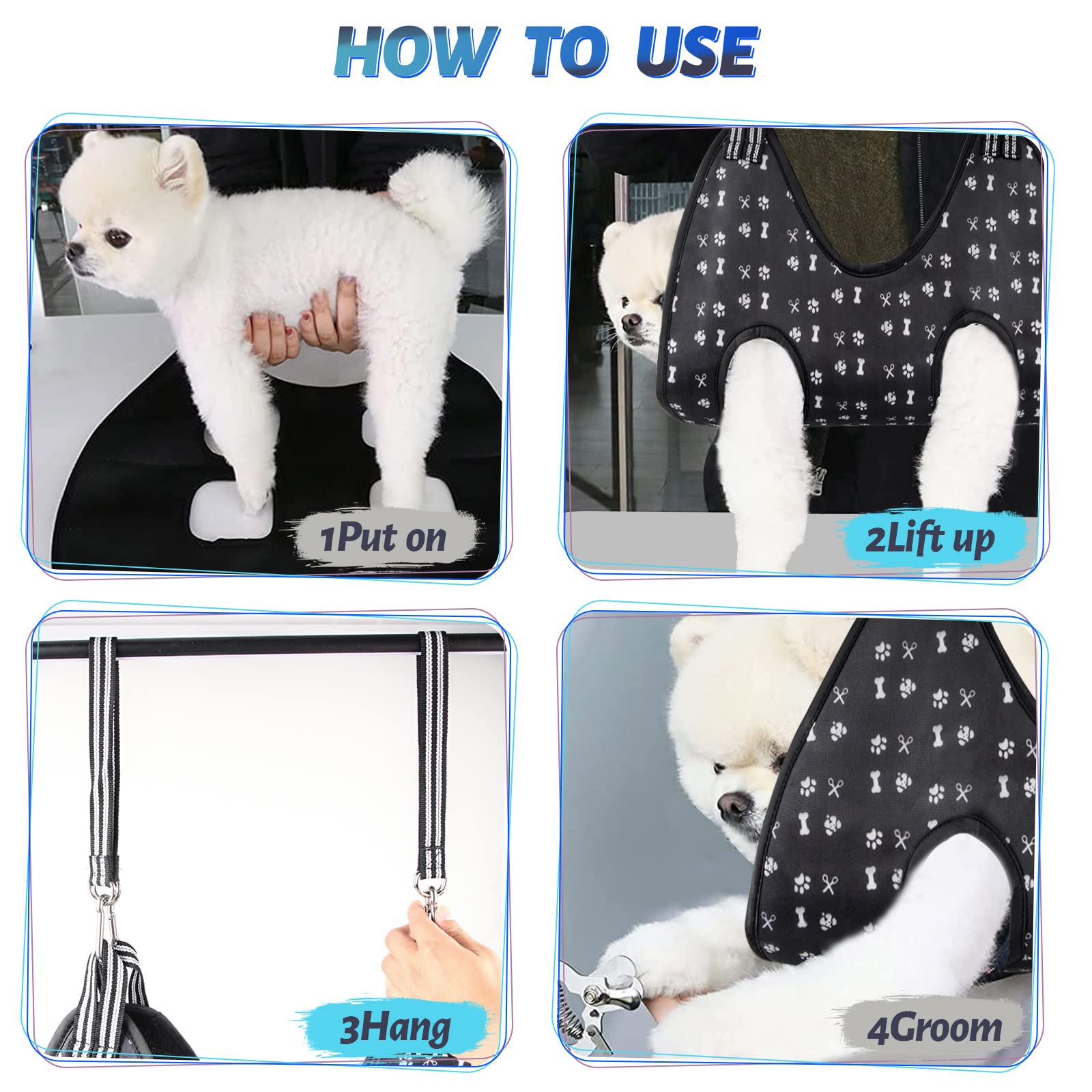 ATESON accesorios de grooming: corta uñas, lima y peine para cuidado completo.