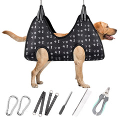 ATESON hamaca de grooming para perros XL ofrece apoyo seguro durante el baño.