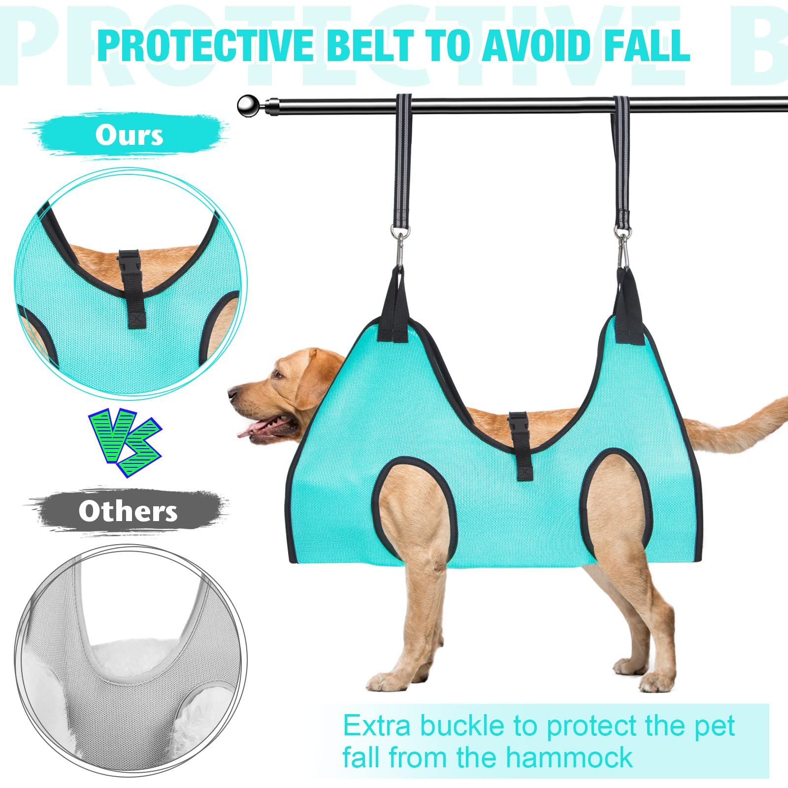ATESON sling colgante para perros aporta sujeción cómoda durante las sesiones