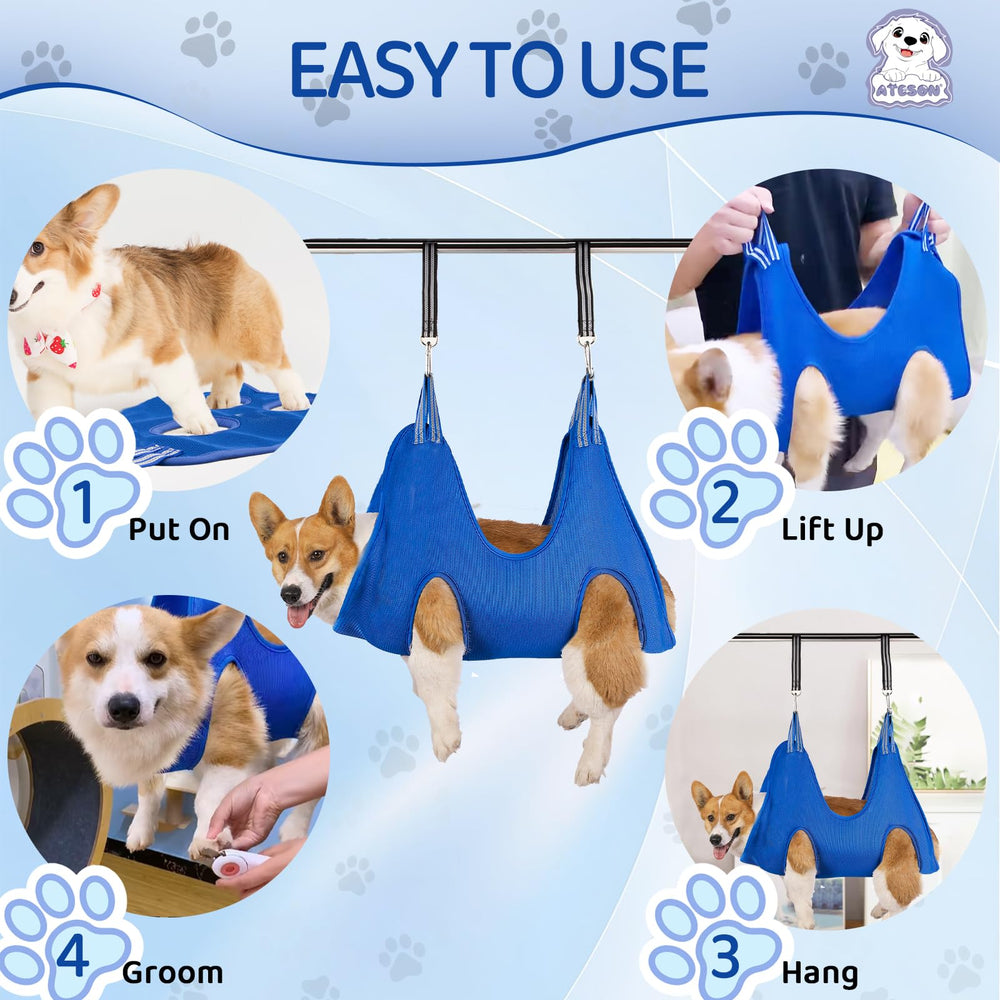 ATESON tijeras de peluquería para mascotas, corte suave.
