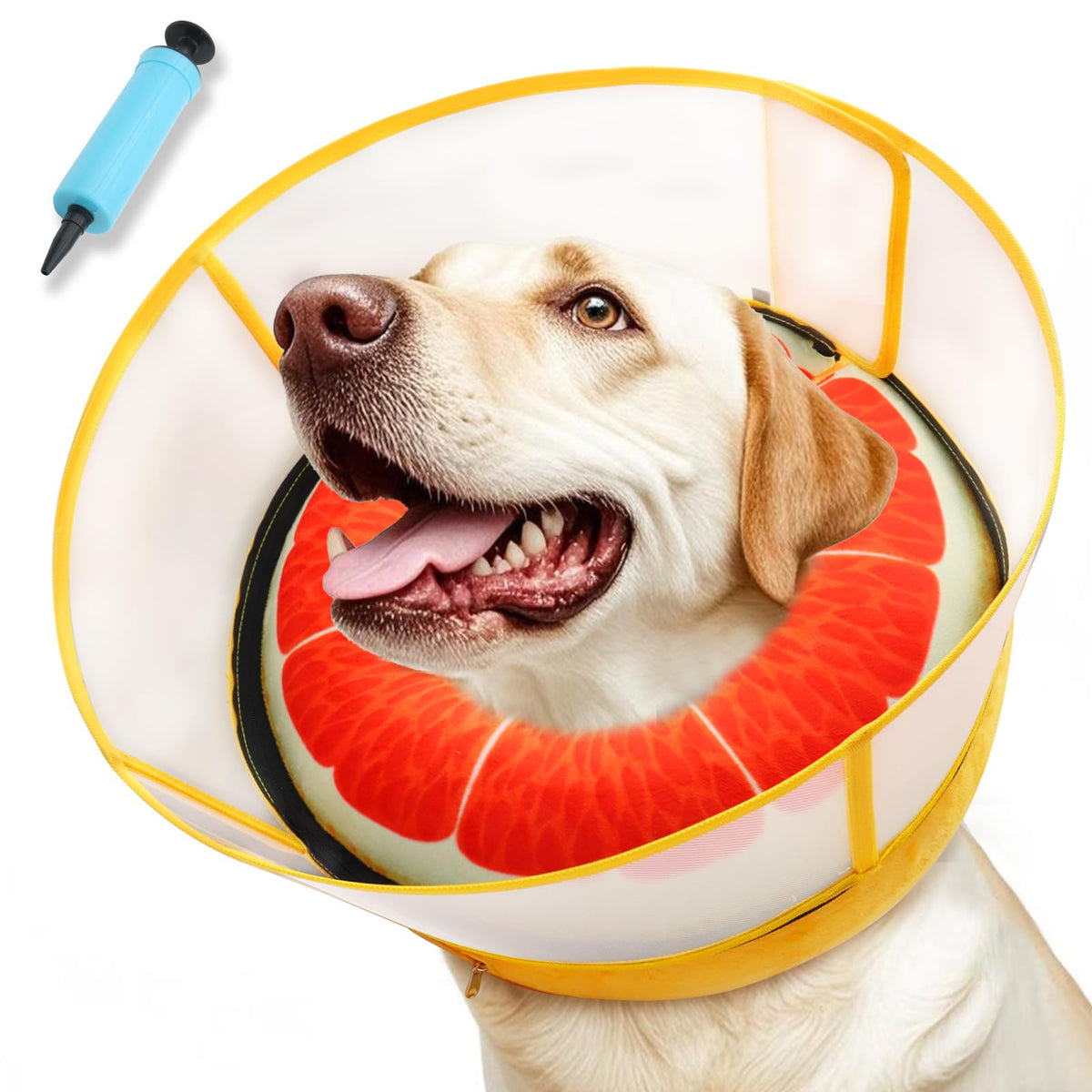AThooDel collar inflable con escudo transparente mejora visibilidad y comodidad