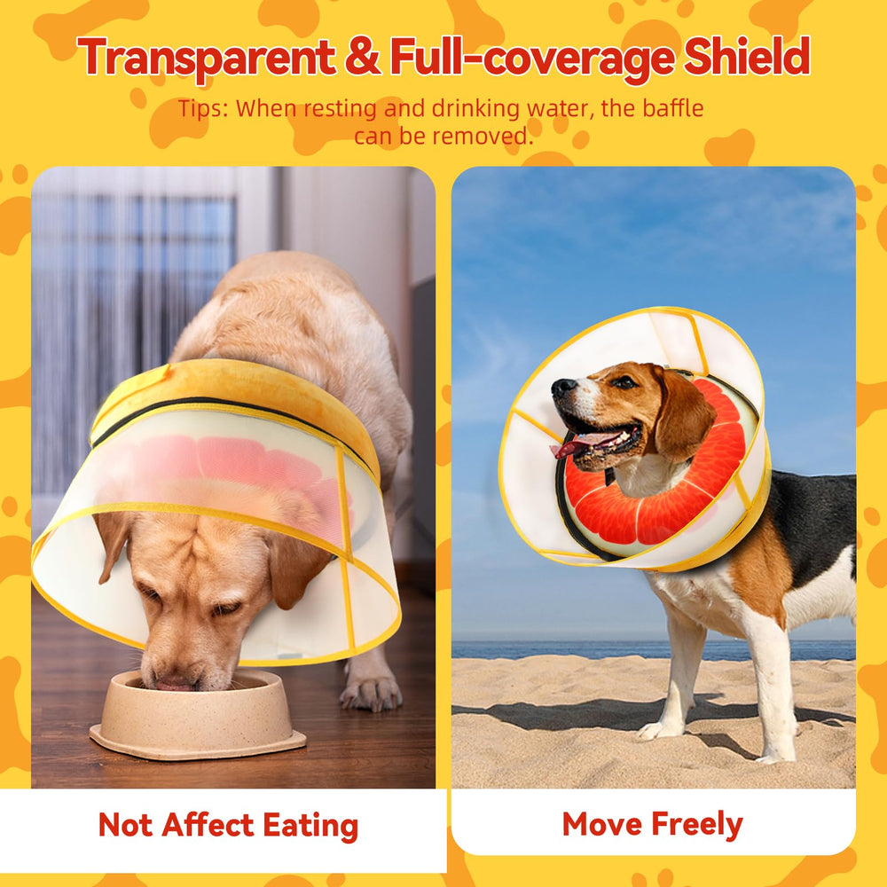AThooDel collar inflable con escudo transparente reduce ansiedad al ver su entorno