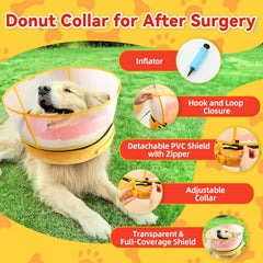 AThooDel collar inflable ligero permite comer y dormir con normalidad