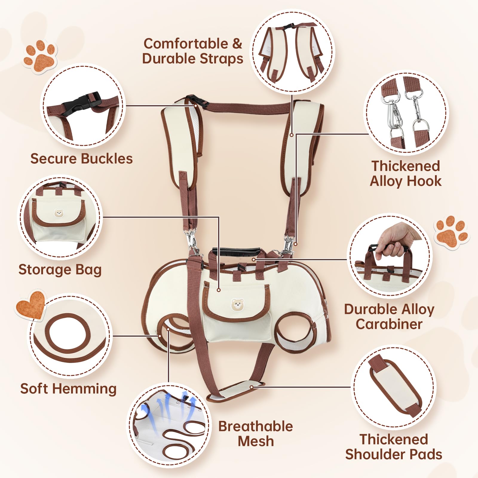 Atiansen mochila ventilada con malla tridimensional, mejor ventilación para días cálidos.