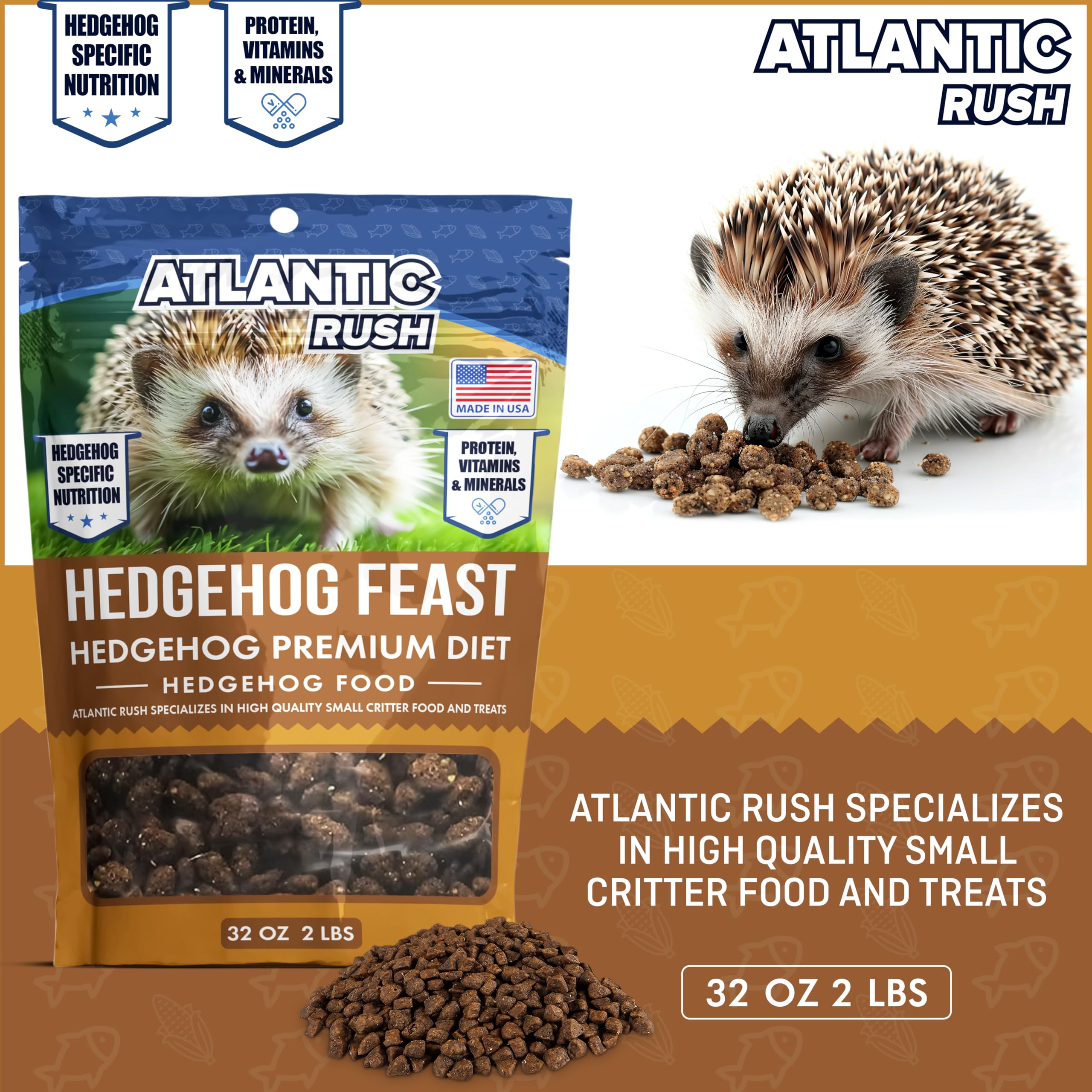 Atlantic Rush sabor sabroso y nutritivo para erizos