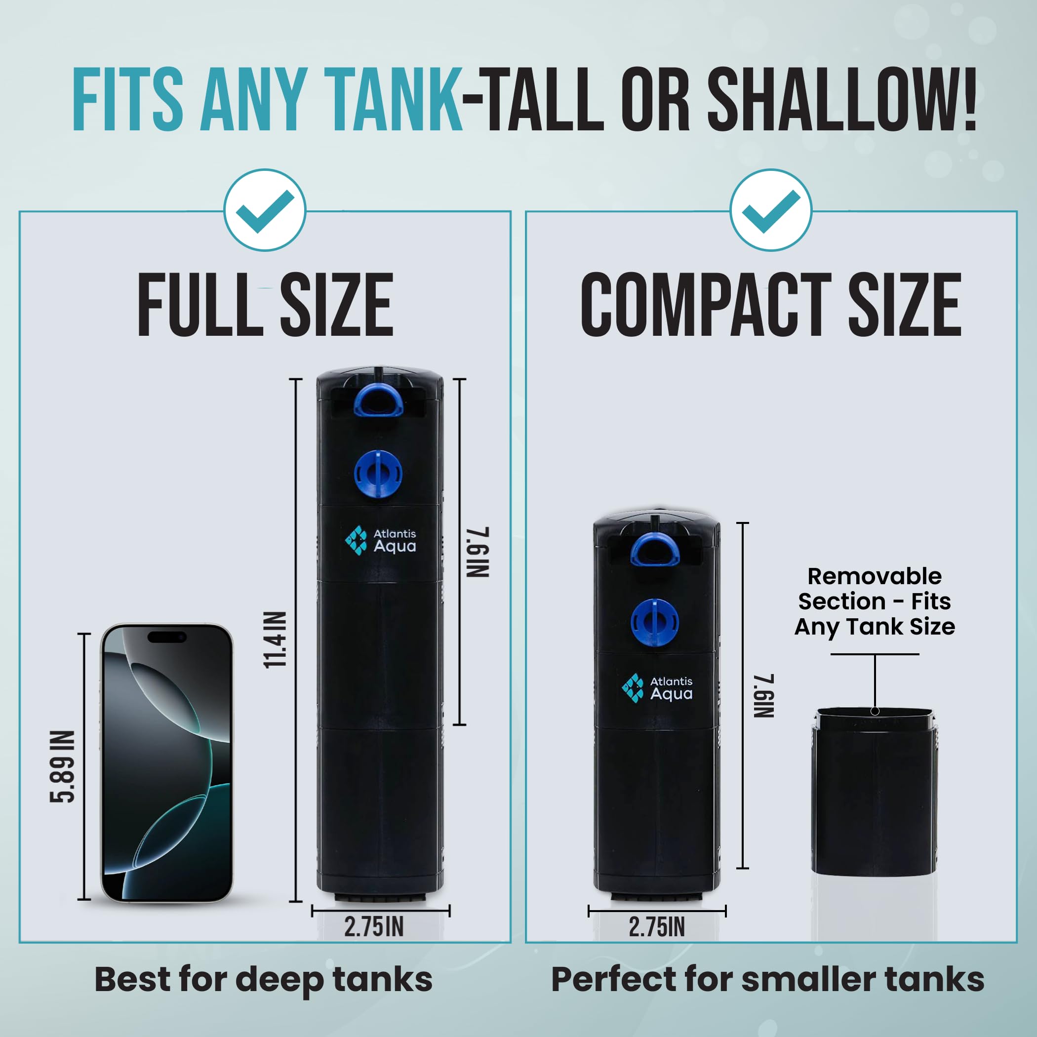 Esponjas duraderas Atlantis Aqua para filtración de larga duración