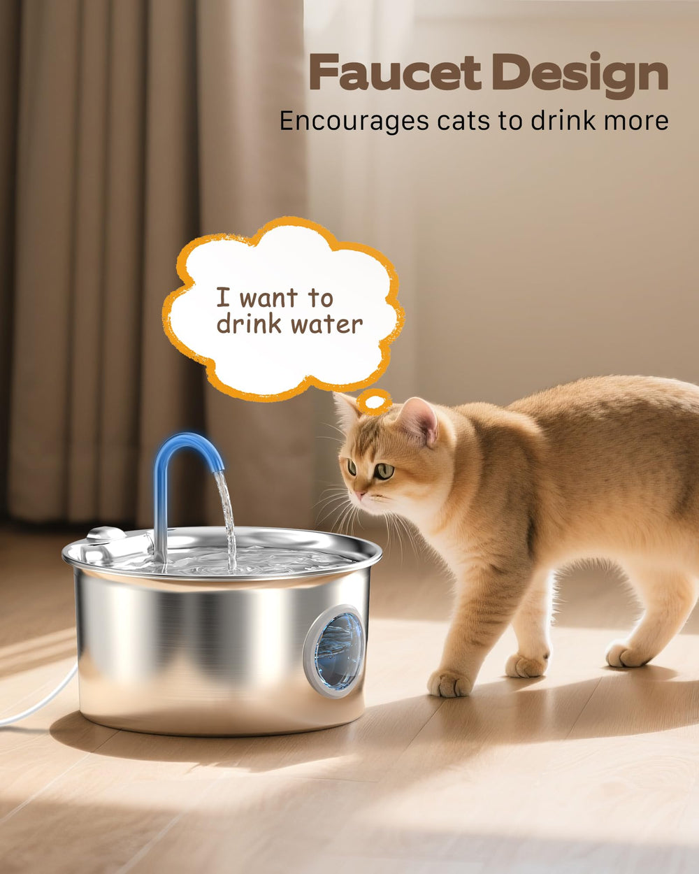 ATMZIQXR bebedero gatos purificación agua olor neutro.