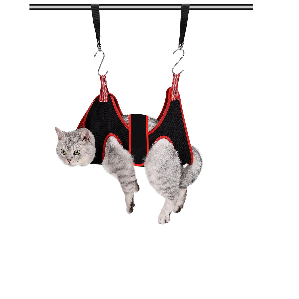 Arnés hamaca ATO-DJCX para gatos pequeños, ideal para grooming en casa.
