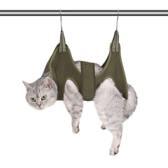 ATO-DJCX hamaca de grooming para gatos XS verde facilita el cuidado suave