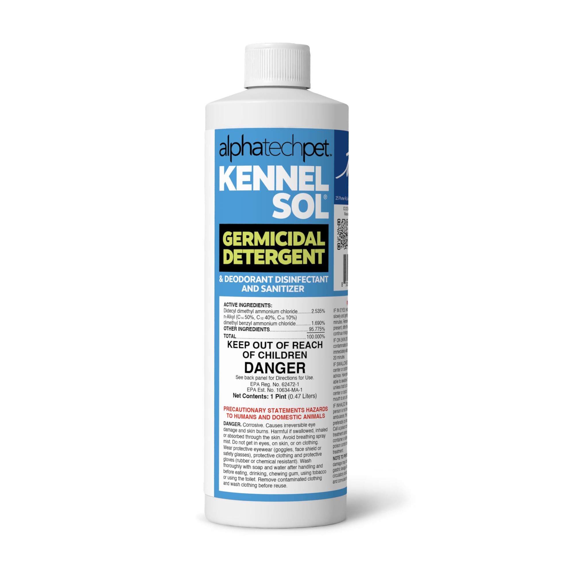 ATP KennelSol: botella de 1 pinta para limpieza de jaulas y áreas de mascotas