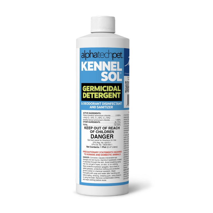 ATP KennelSol: botella de 1 pinta para limpieza de jaulas y áreas de mascotas