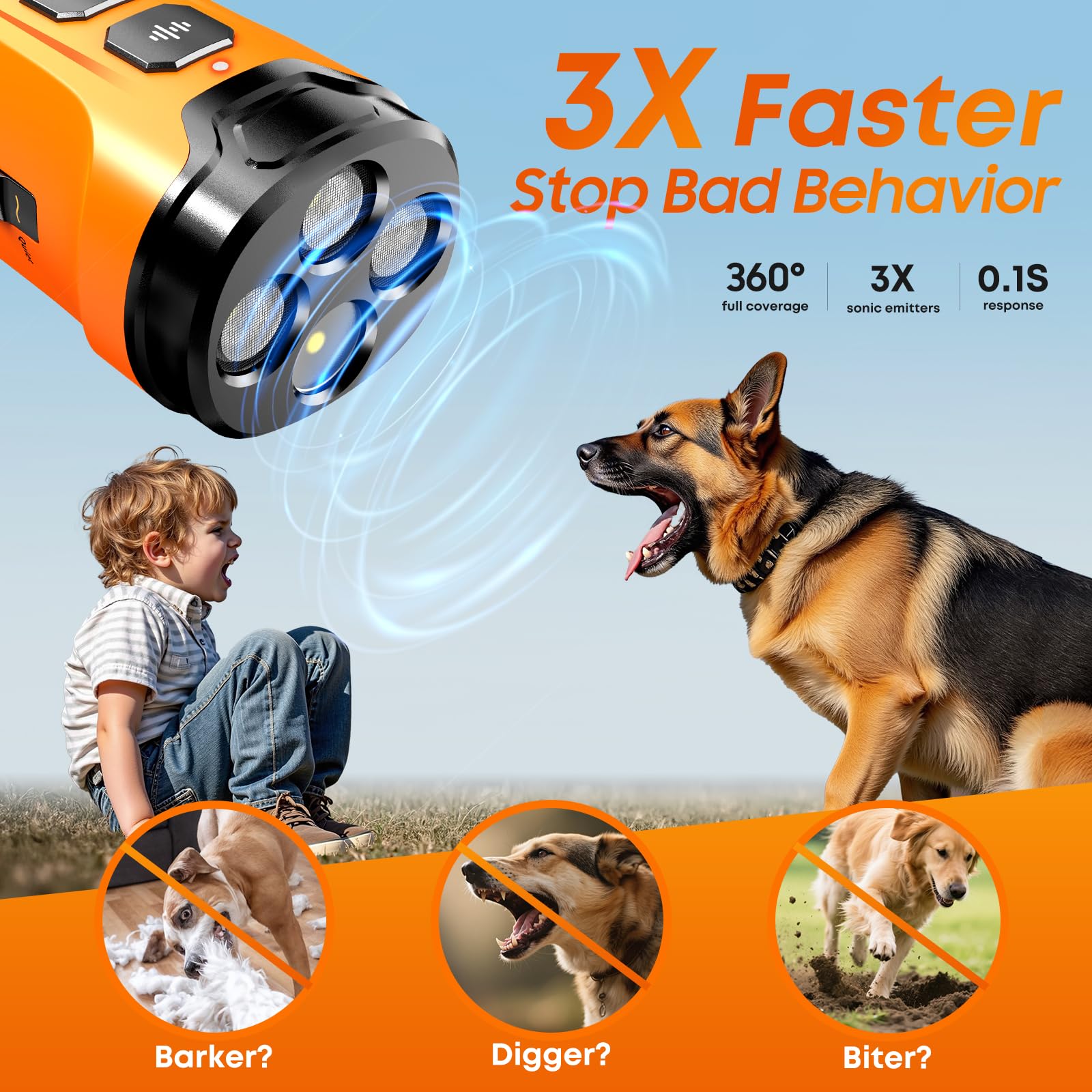 ATVIOO: Linterna de entrenamiento para perros durante paseos nocturnos