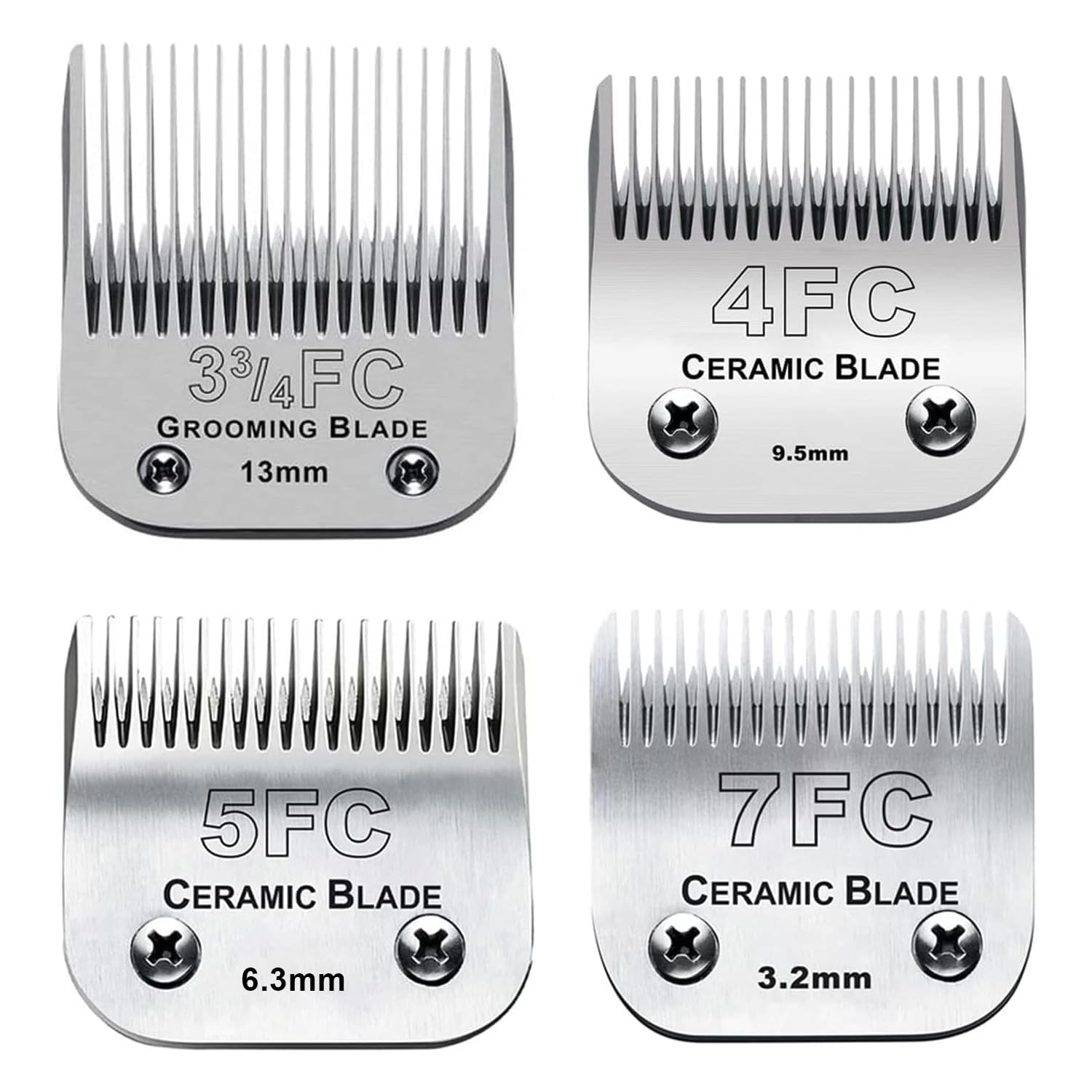 Audoc 4pack: cuchillas cerámicas para perros, corte suave y duradero