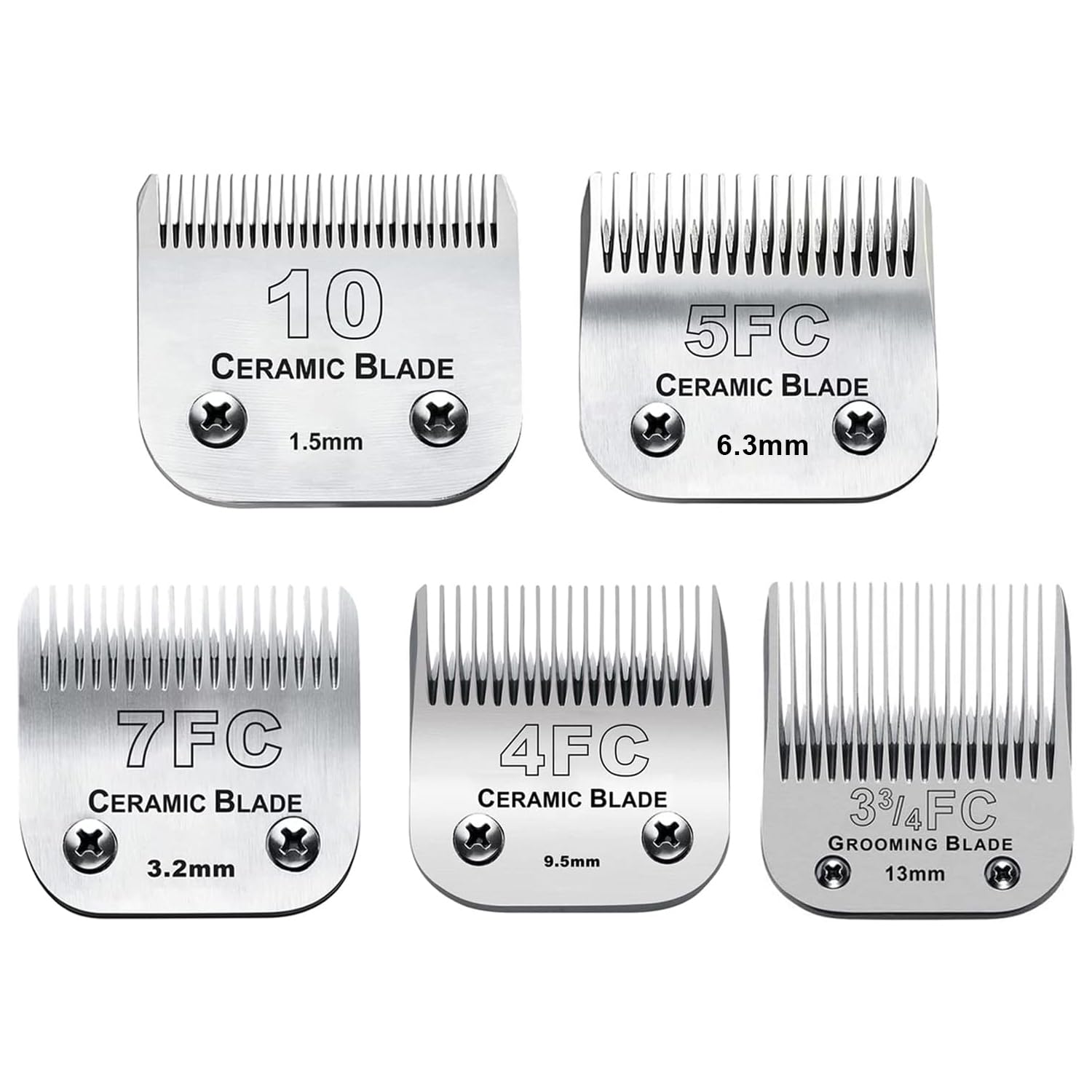 Audoc 5pack hojas cerámica para perros, corte suave y duradero