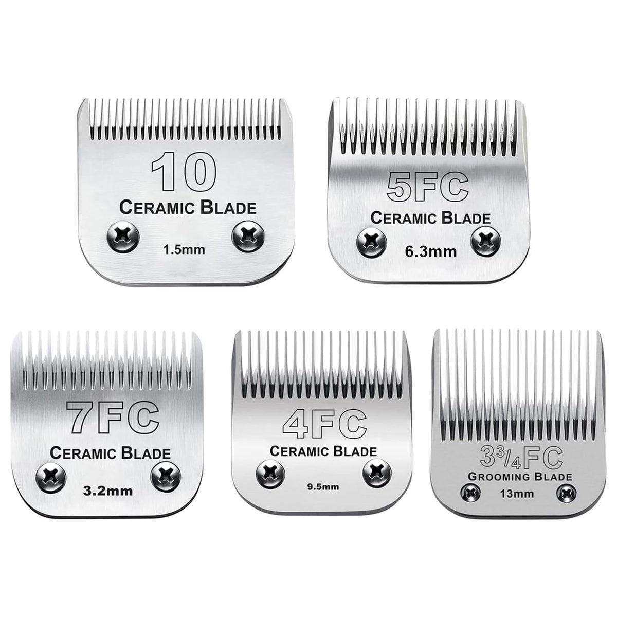 Audoc 5pack hojas cerámica para perros, corte suave y duradero