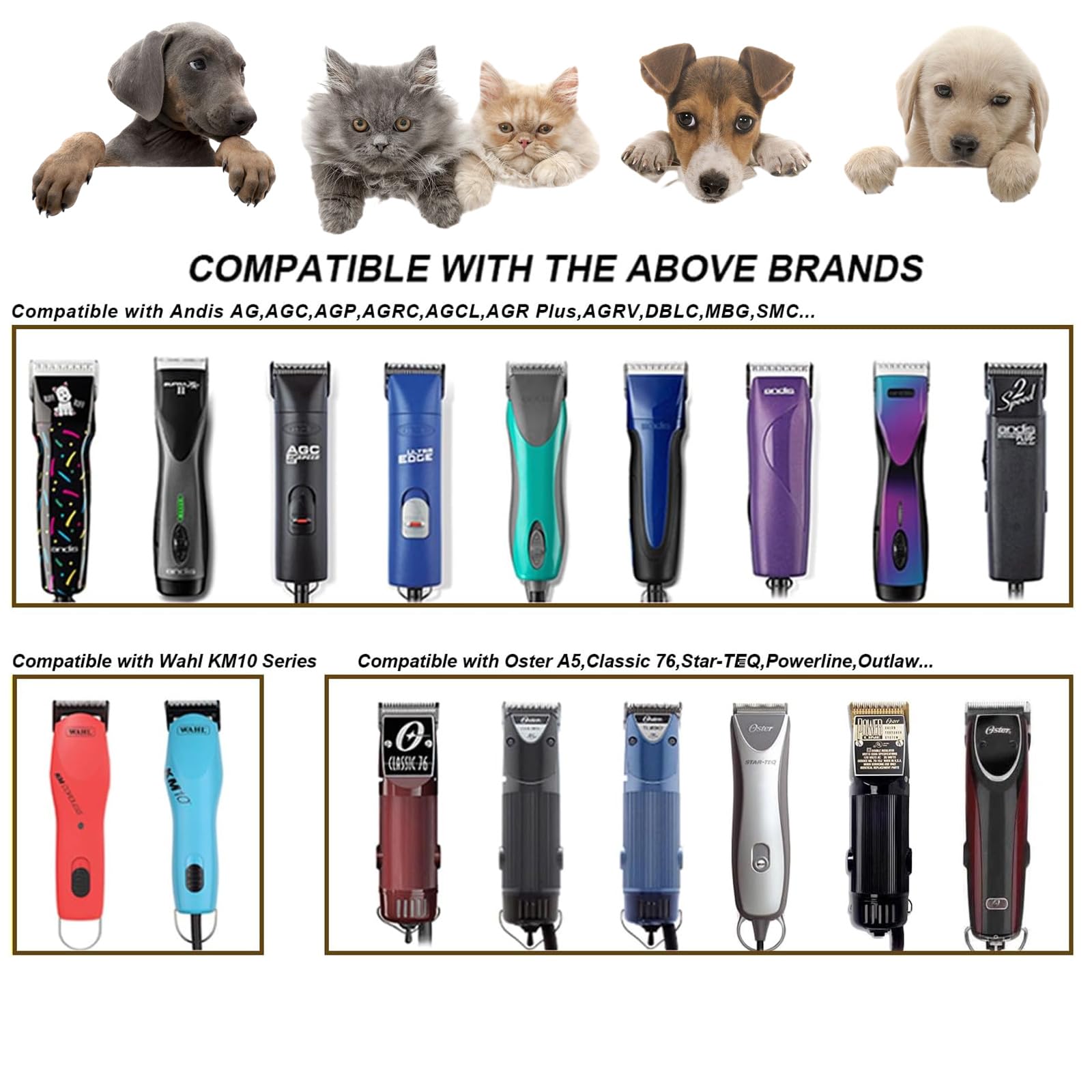 Audoc hojas 40 para perros, corte fino y uniforme.