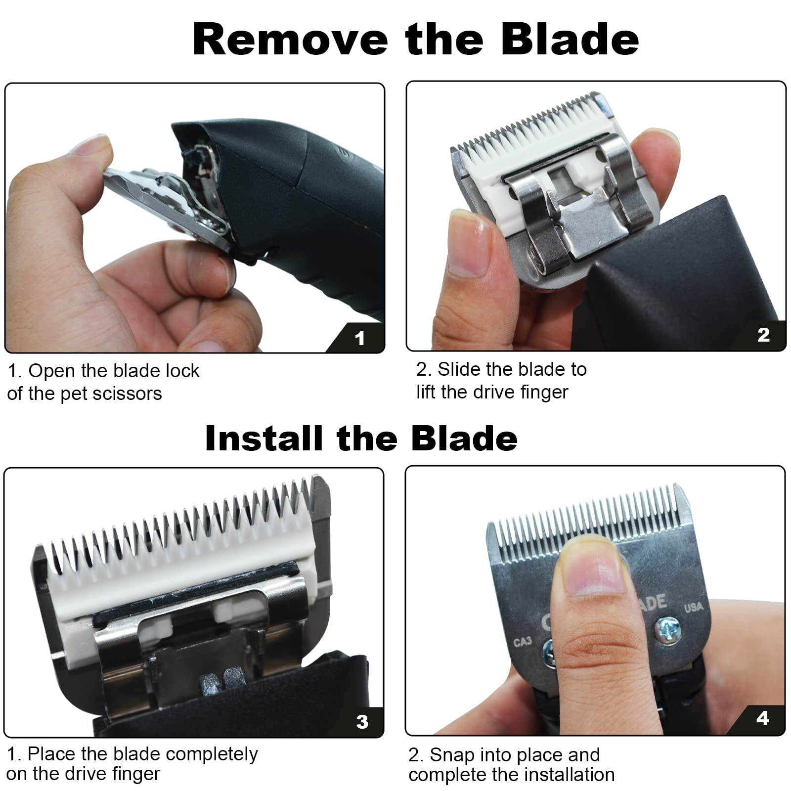 Audoc hojas resistentes al calor para sesiones largas de grooming
