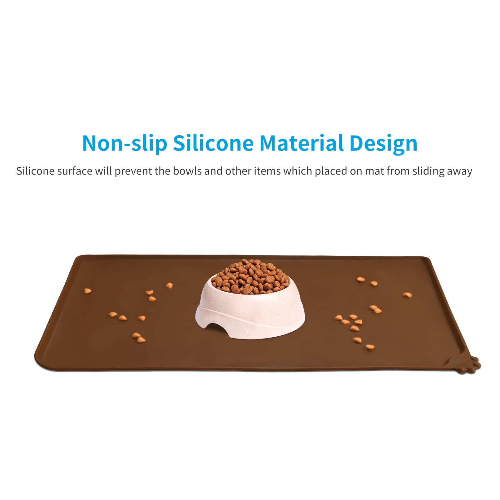 AUDWUD alfombrilla antideslizante para comida y agua, mantiene estable el cuenco.