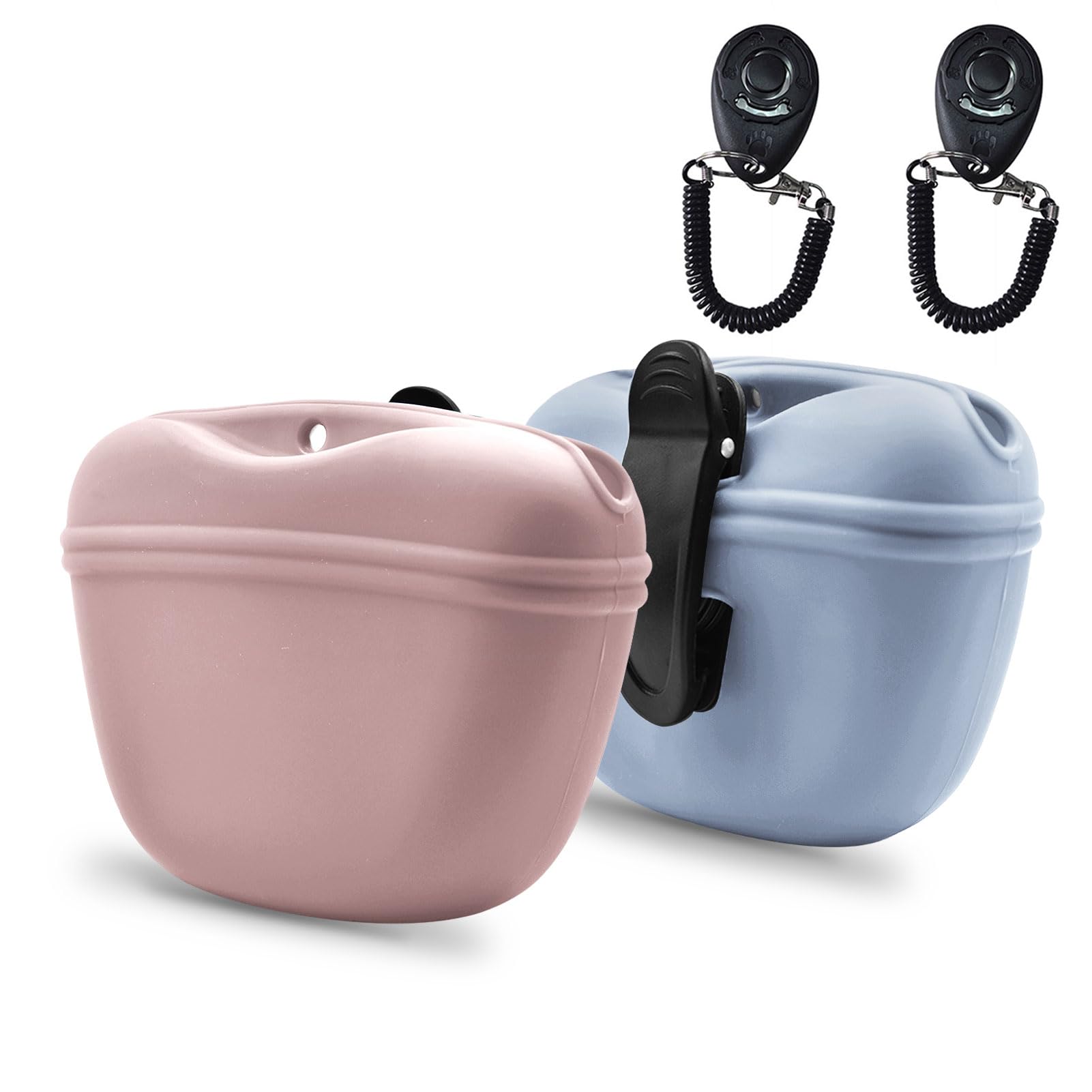 AUDWUD bolsa de premios de silicona para perros, ideal para entrenar con snacks de forma higiénica.