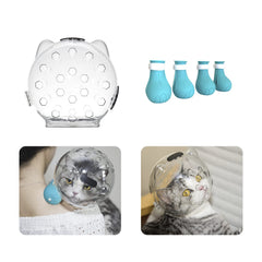 Augegel bozal para gato ajustable, ideal para grooming seguro.