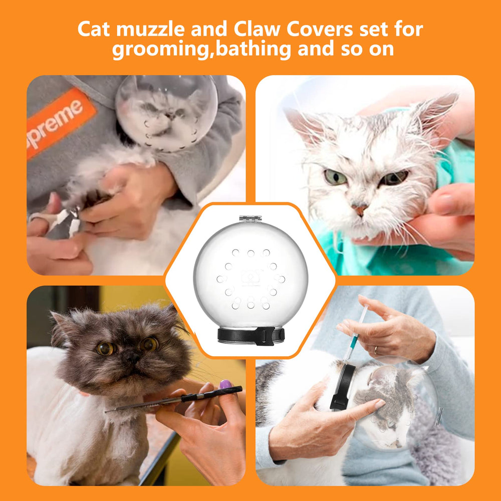Augegel casco ajustable para gato facilita el aseo sin estrés